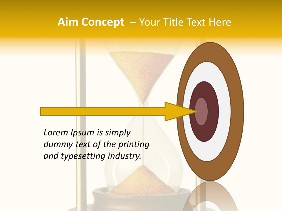 Goes Hour Gold PowerPoint Template
