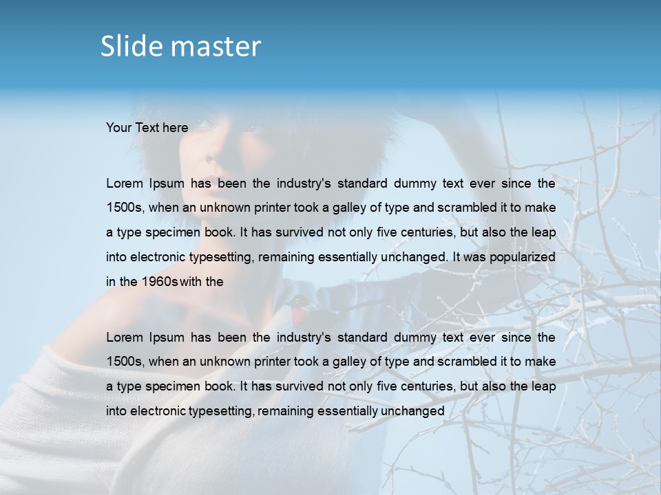 Skin Romantic Face PowerPoint Template