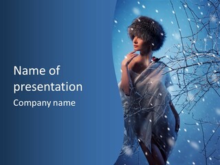 Christmas Snow Snowstorm PowerPoint Template