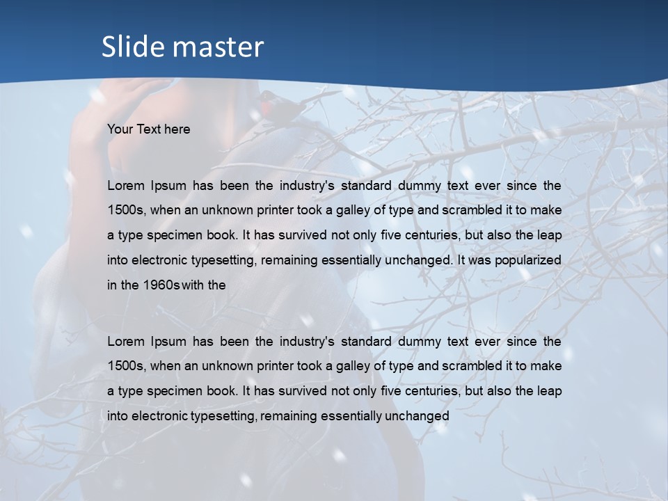 Christmas Snow Snowstorm PowerPoint Template
