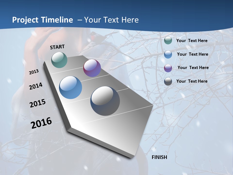 Christmas Snow Snowstorm PowerPoint Template