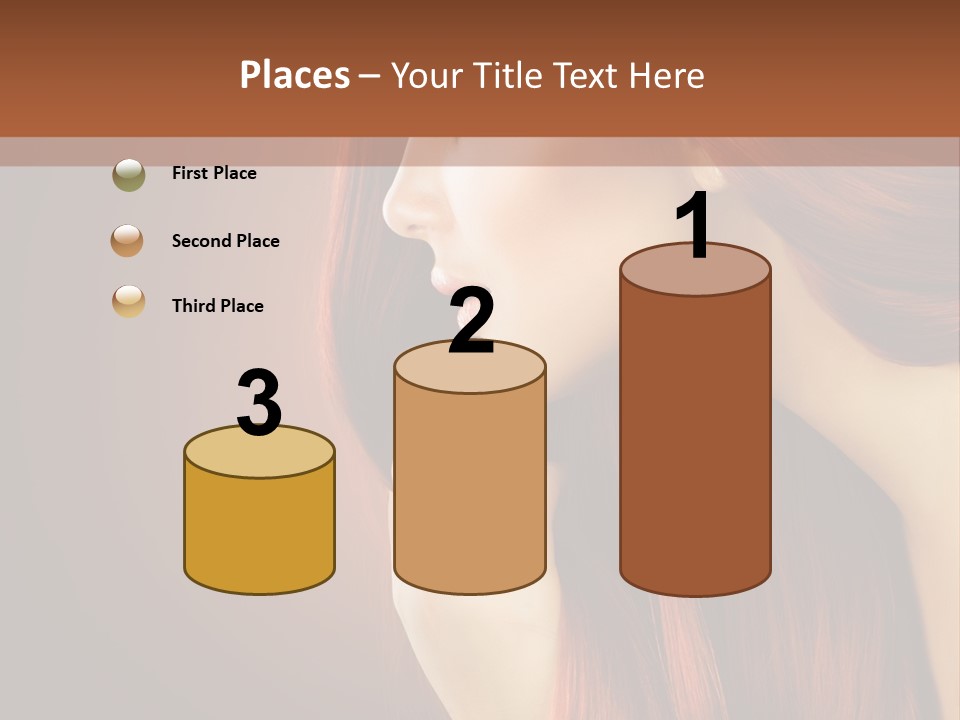 Fashion Brunette Female PowerPoint Template