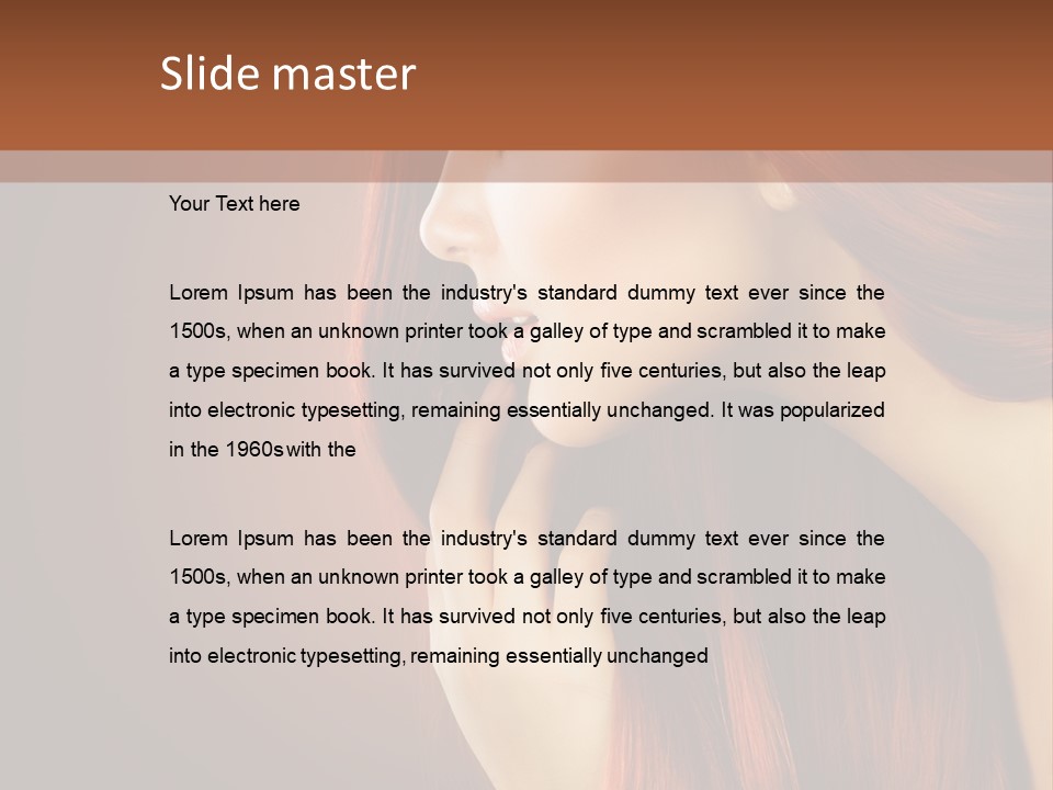 Fashion Brunette Female PowerPoint Template