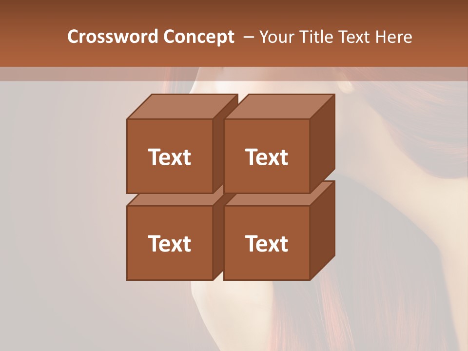 Fashion Brunette Female PowerPoint Template