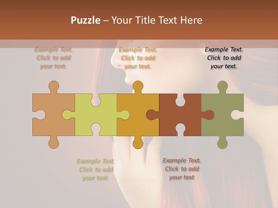 Fashion Brunette Female PowerPoint Template