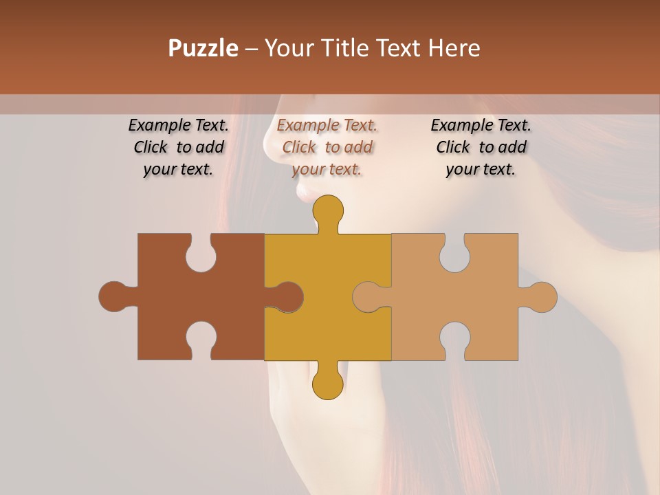 Fashion Brunette Female PowerPoint Template