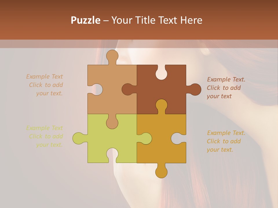 Fashion Brunette Female PowerPoint Template