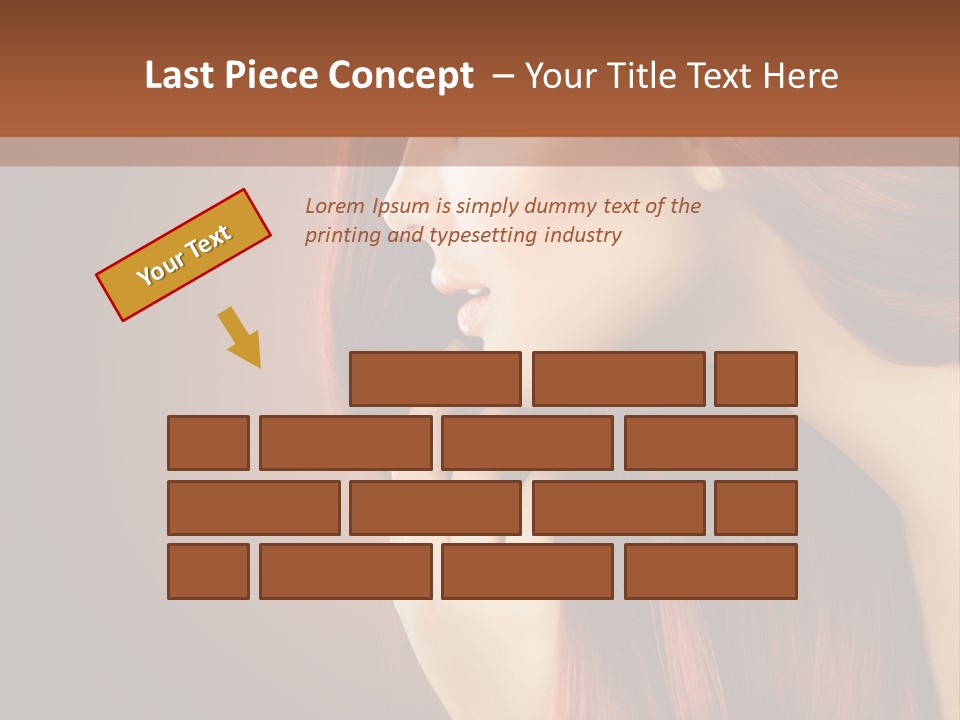 Fashion Brunette Female PowerPoint Template