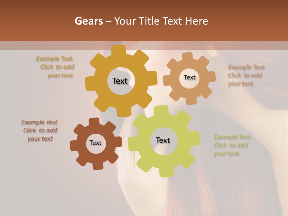 Fashion Brunette Female PowerPoint Template