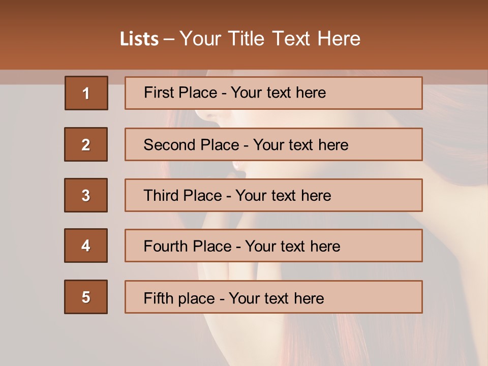 Fashion Brunette Female PowerPoint Template