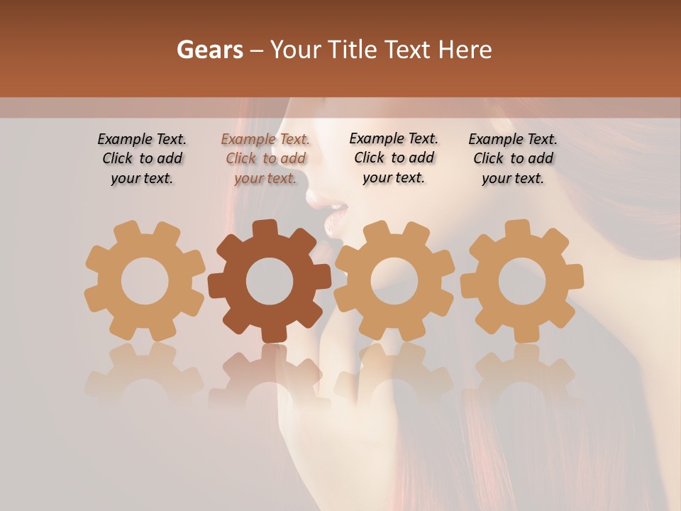 Fashion Brunette Female PowerPoint Template