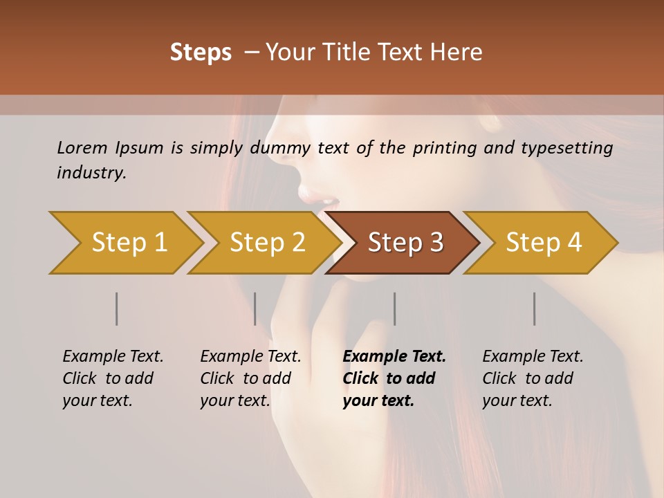 Fashion Brunette Female PowerPoint Template