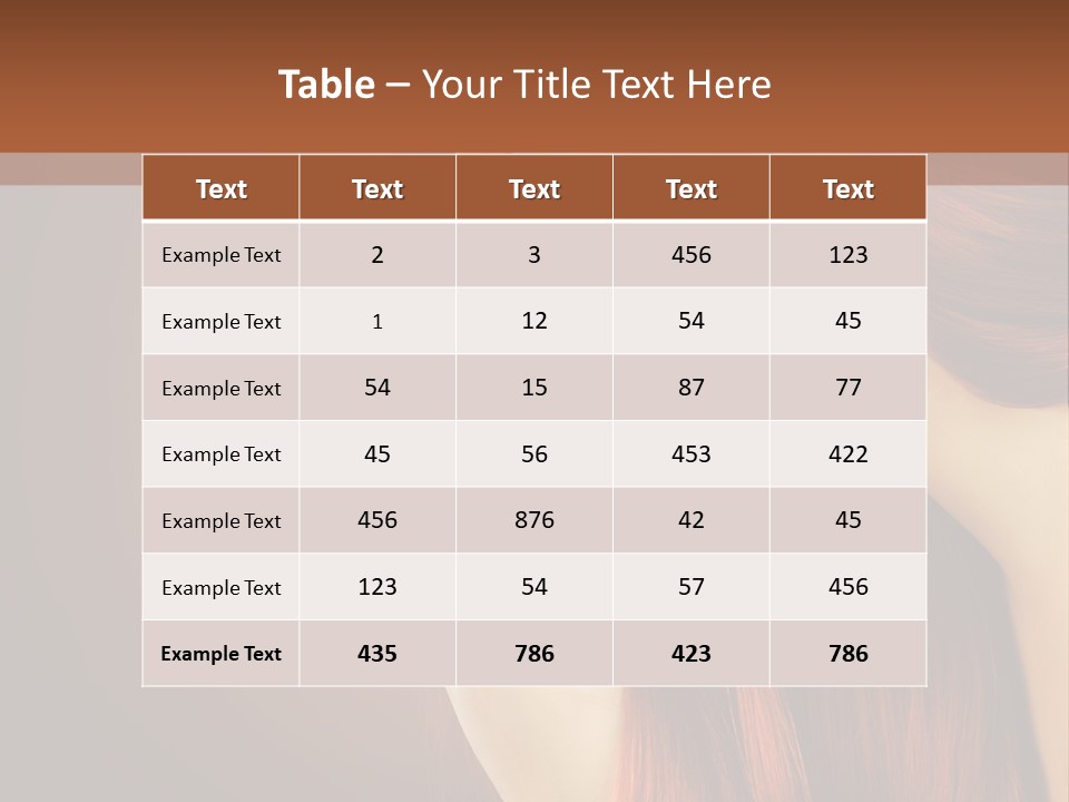 Fashion Brunette Female PowerPoint Template