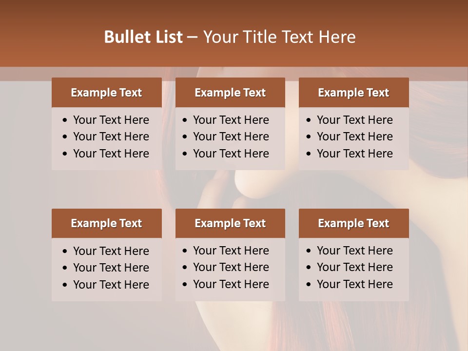 Fashion Brunette Female PowerPoint Template