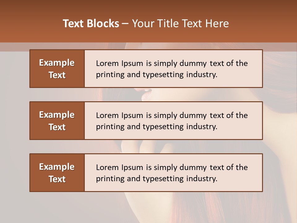 Fashion Brunette Female PowerPoint Template