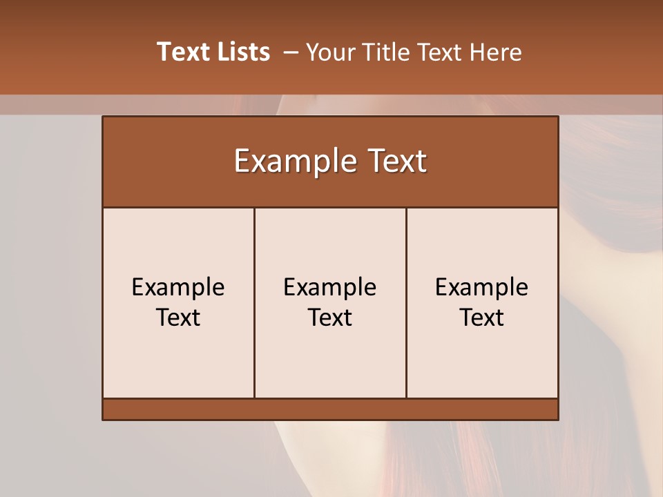 Fashion Brunette Female PowerPoint Template