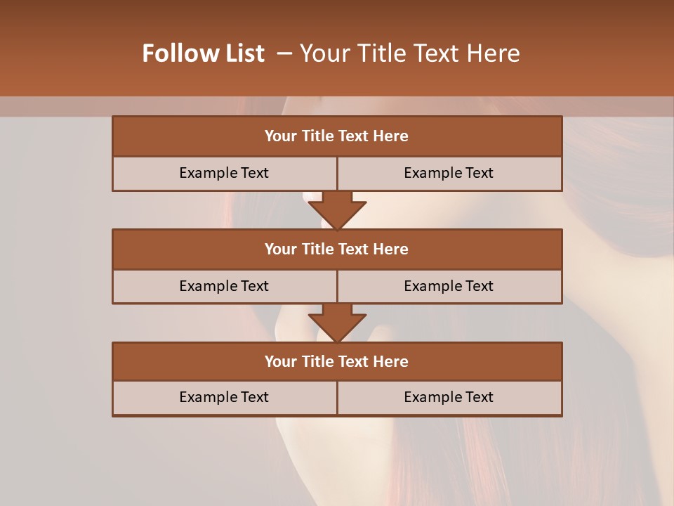 Fashion Brunette Female PowerPoint Template