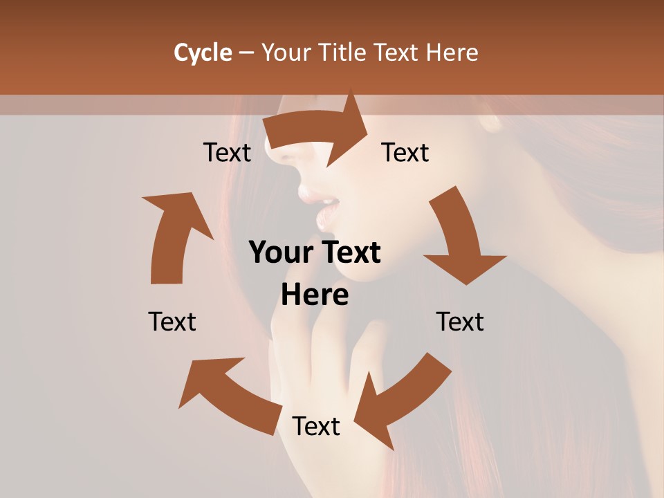 Fashion Brunette Female PowerPoint Template