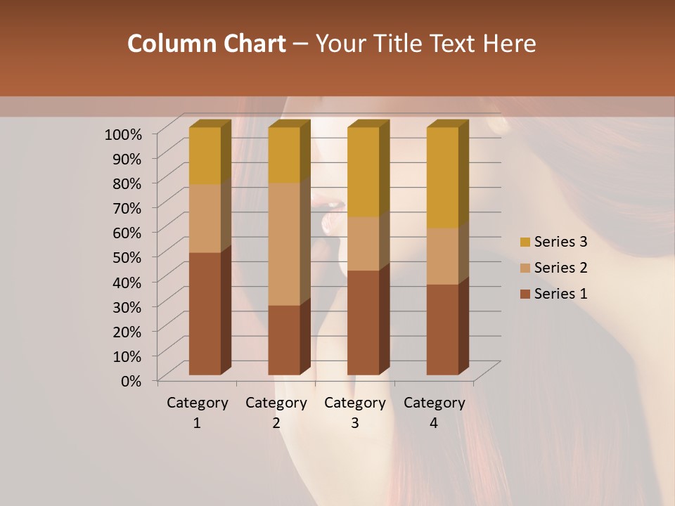 Fashion Brunette Female PowerPoint Template