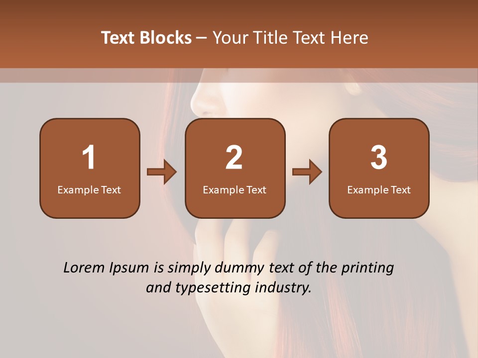 Fashion Brunette Female PowerPoint Template