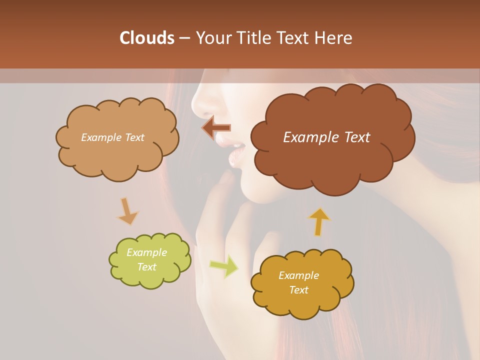 Fashion Brunette Female PowerPoint Template