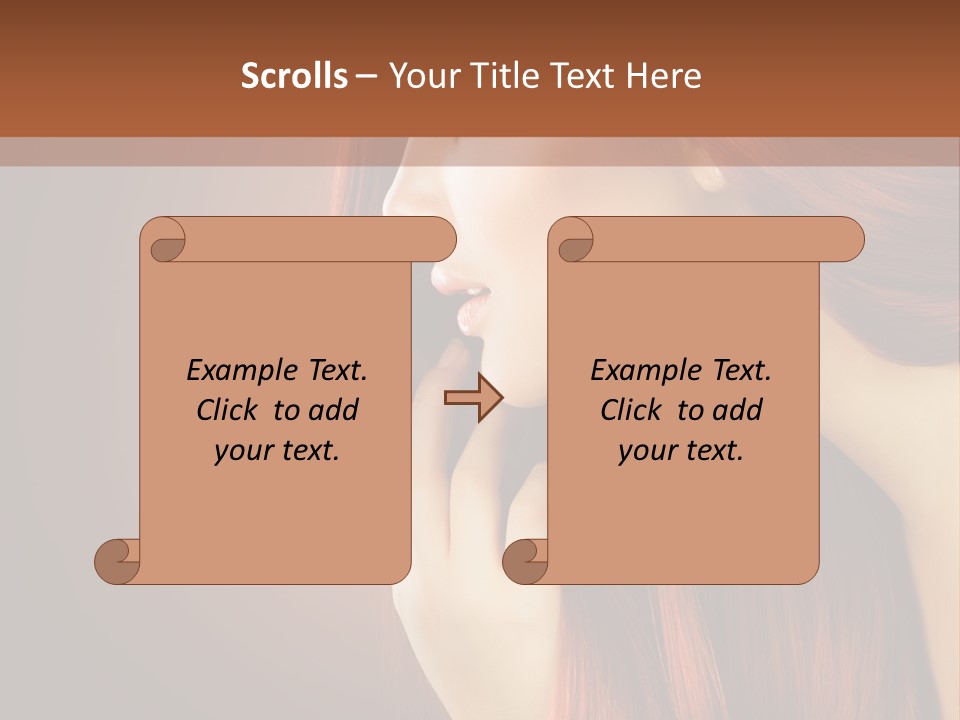 Fashion Brunette Female PowerPoint Template
