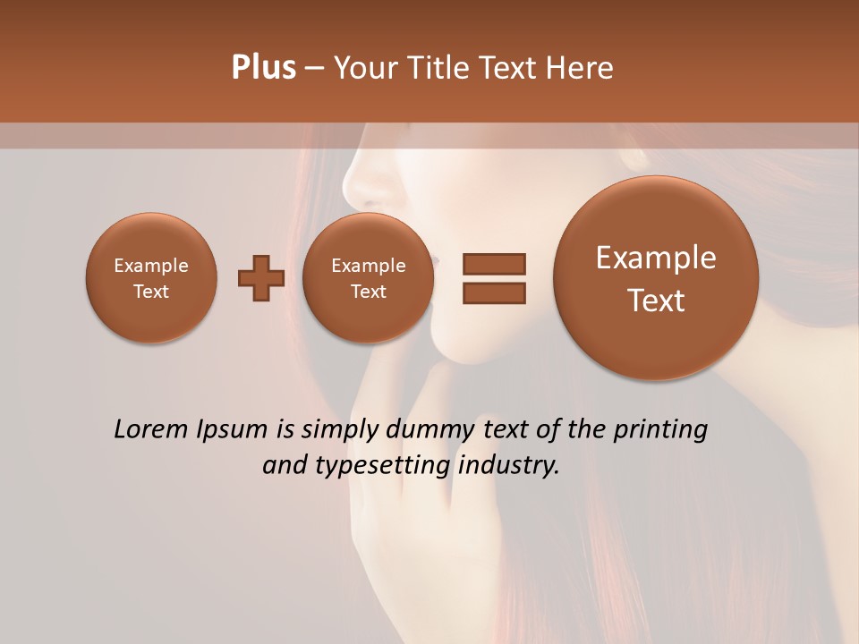 Fashion Brunette Female PowerPoint Template