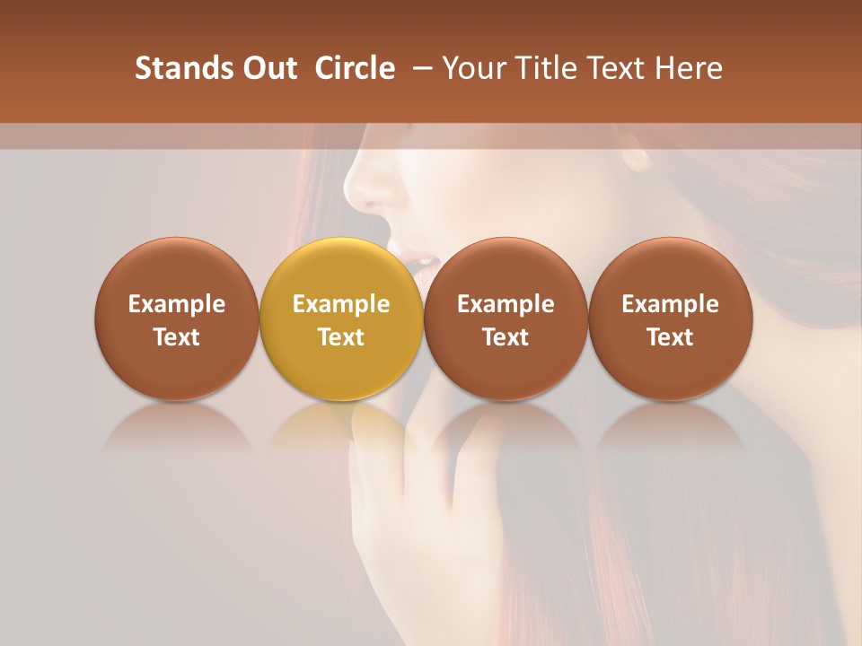 Fashion Brunette Female PowerPoint Template