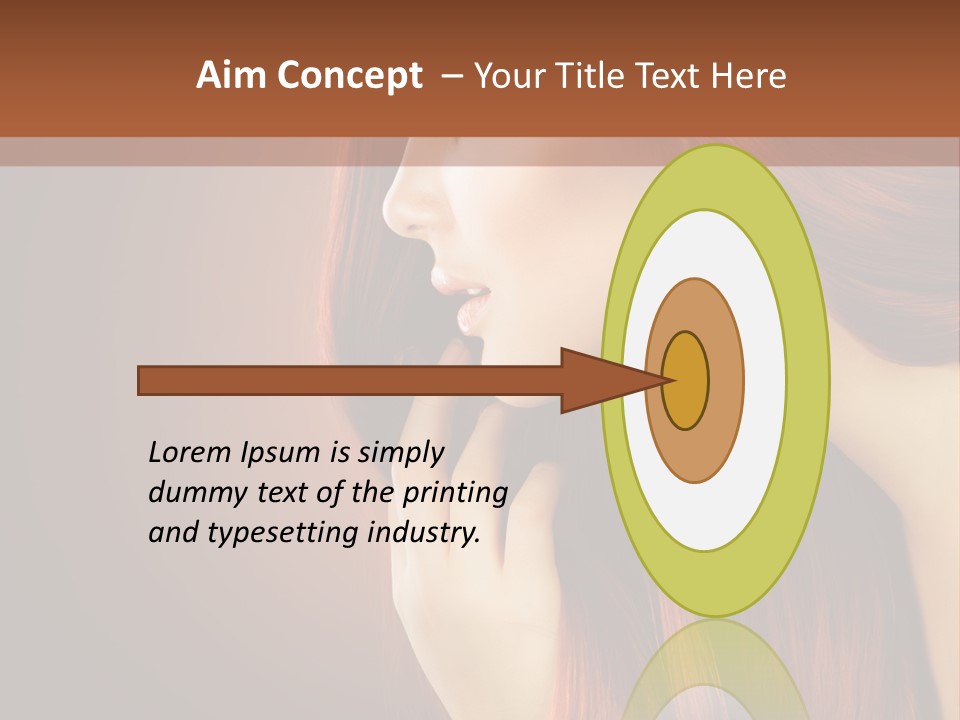 Fashion Brunette Female PowerPoint Template