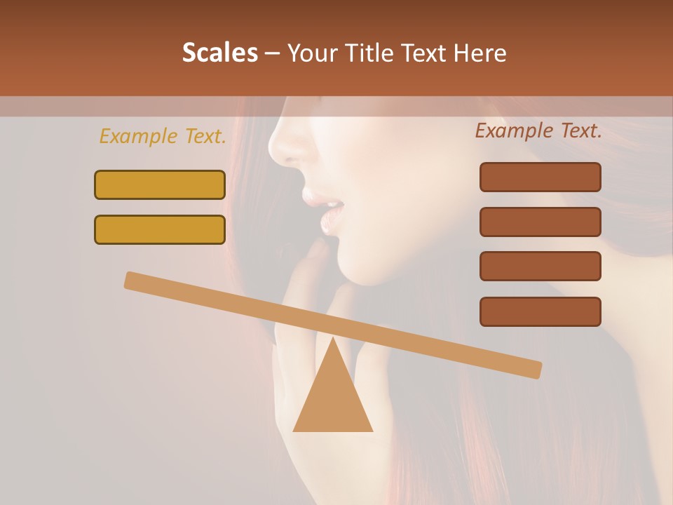 Fashion Brunette Female PowerPoint Template