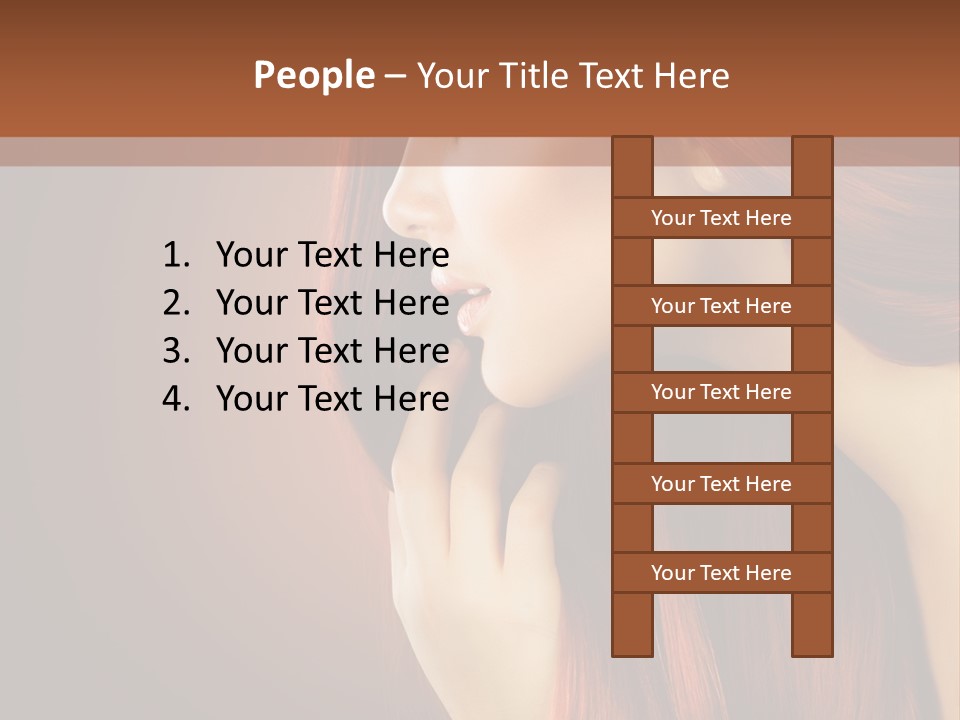 Fashion Brunette Female PowerPoint Template