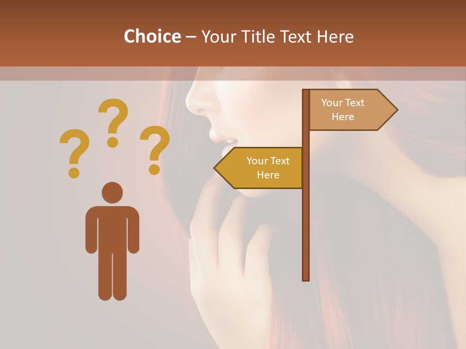 Fashion Brunette Female PowerPoint Template