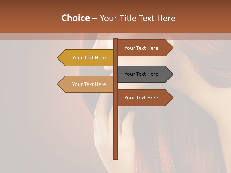 Fashion Brunette Female PowerPoint Template