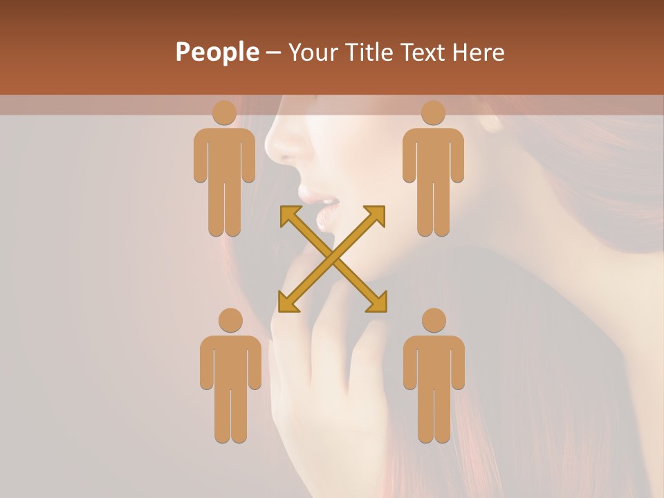 Fashion Brunette Female PowerPoint Template