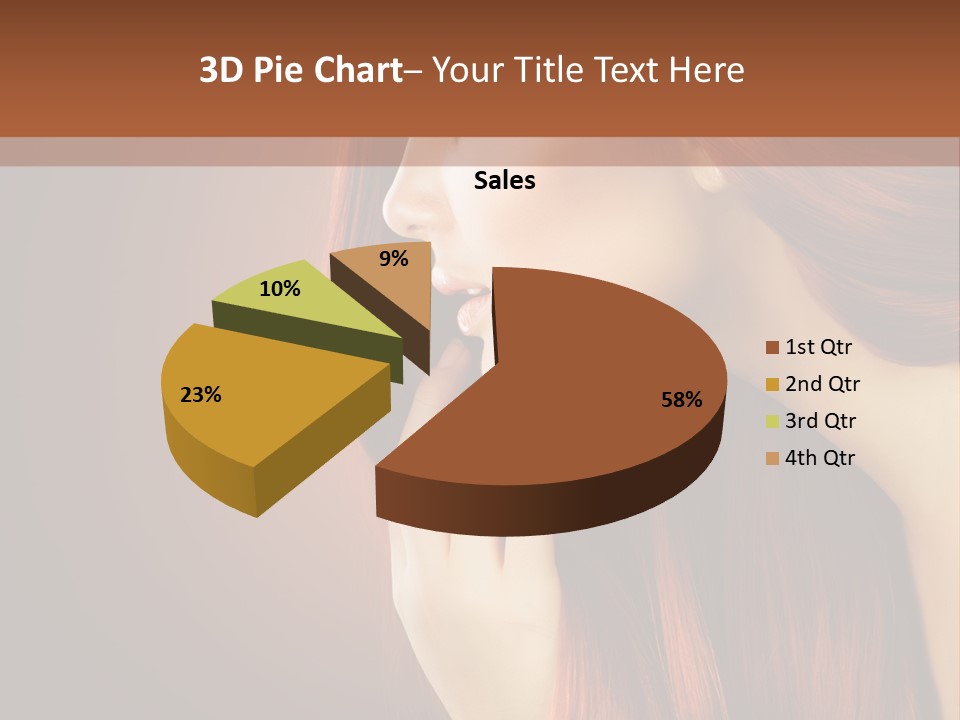 Fashion Brunette Female PowerPoint Template