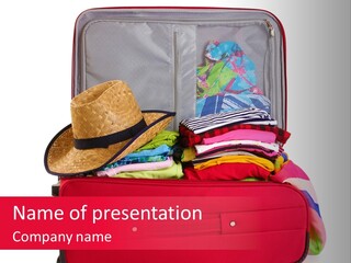 Resort Carry Hat PowerPoint Template