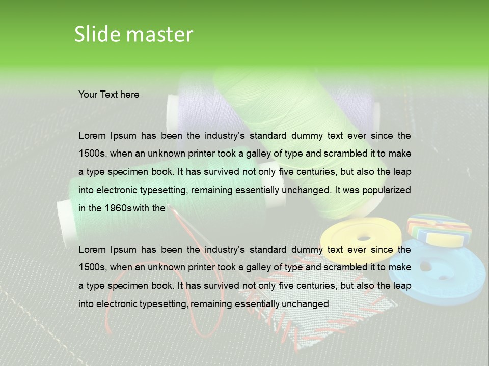 Edge Buttons Handmade PowerPoint Template
