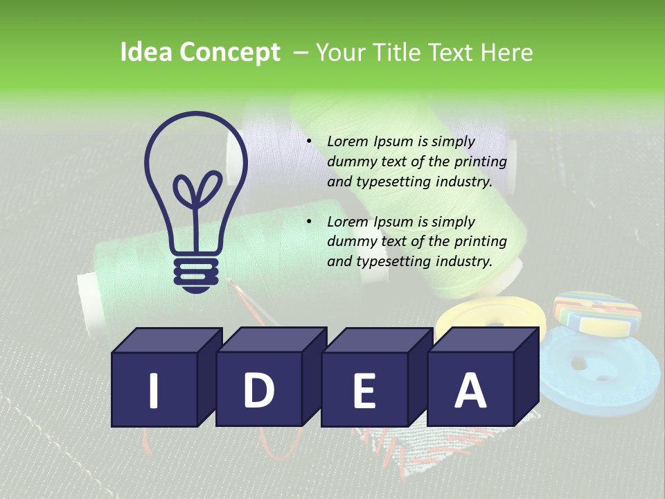 Edge Buttons Handmade PowerPoint Template