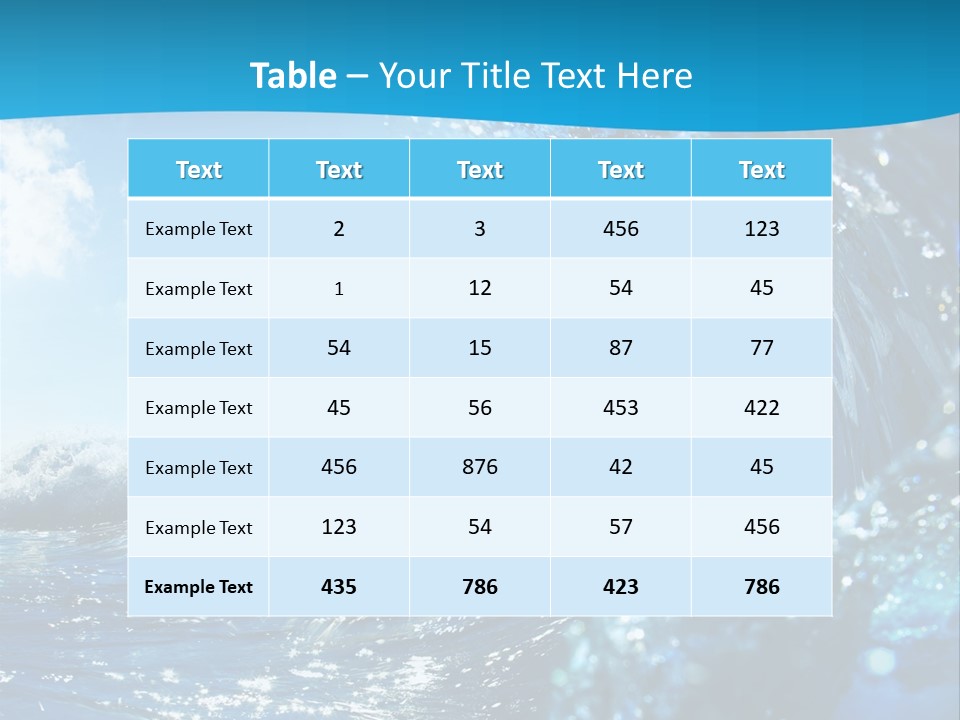 Nobody Strength Tide PowerPoint Template