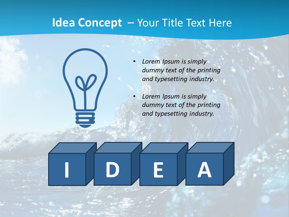 Nobody Strength Tide PowerPoint Template