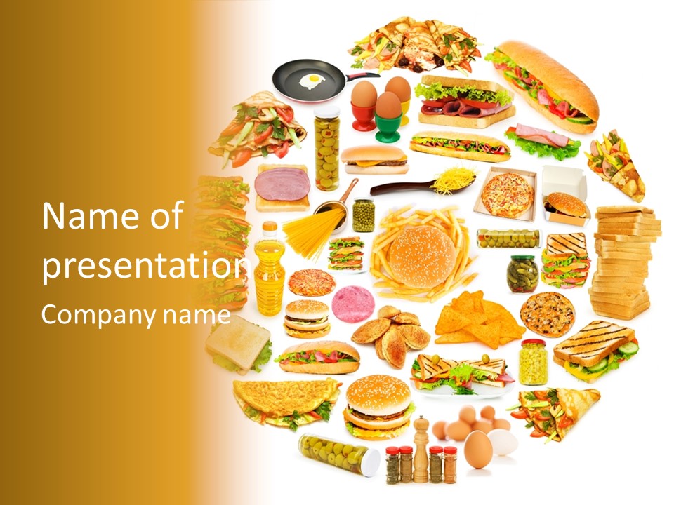 Background Beef Orange PowerPoint Template