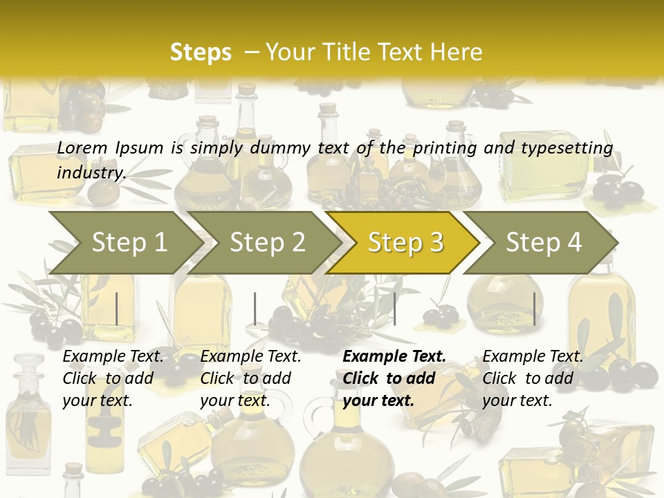 Container Ingredient Olive Oil PowerPoint Template