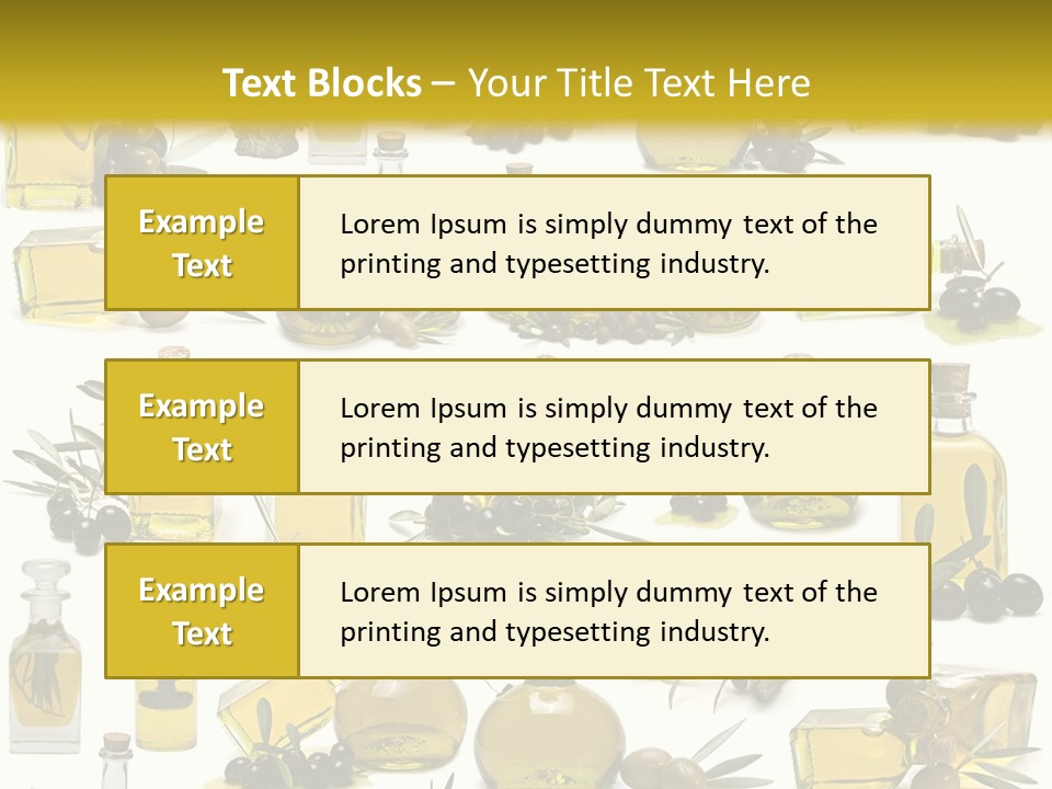 Container Ingredient Olive Oil PowerPoint Template