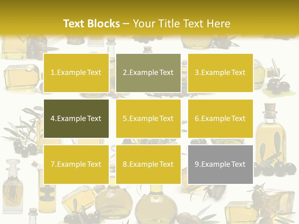 Container Ingredient Olive Oil PowerPoint Template