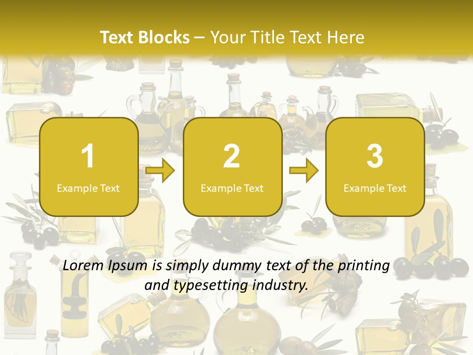 Container Ingredient Olive Oil PowerPoint Template