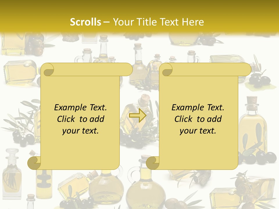 Container Ingredient Olive Oil PowerPoint Template