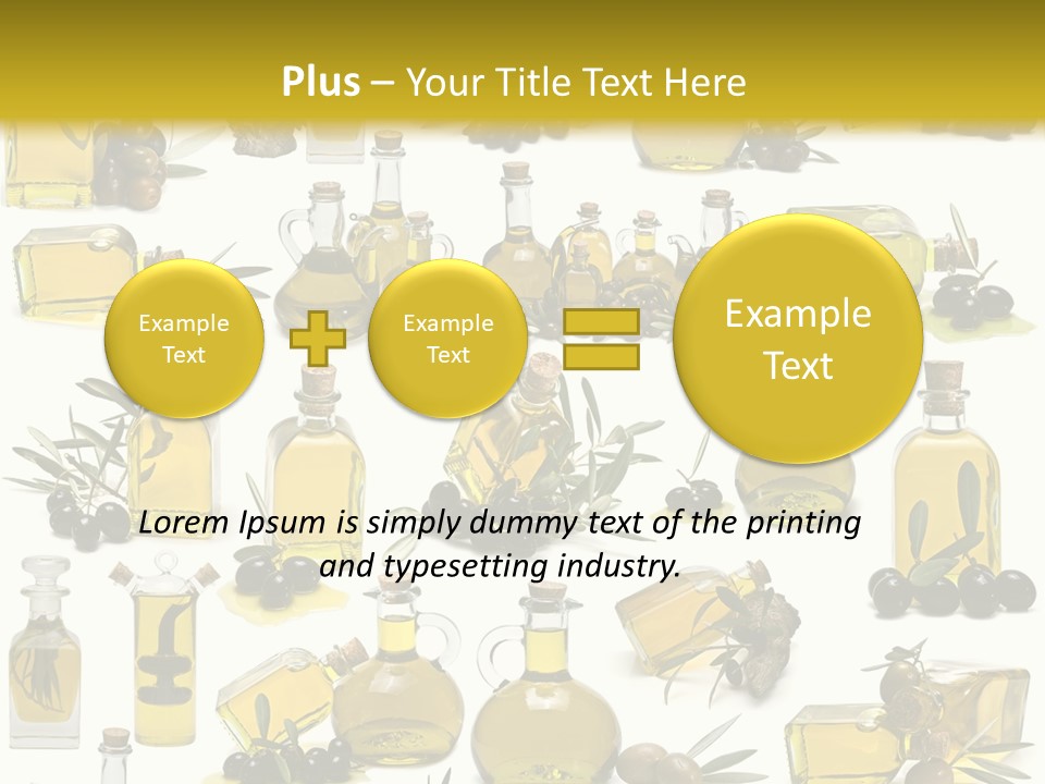 Container Ingredient Olive Oil PowerPoint Template