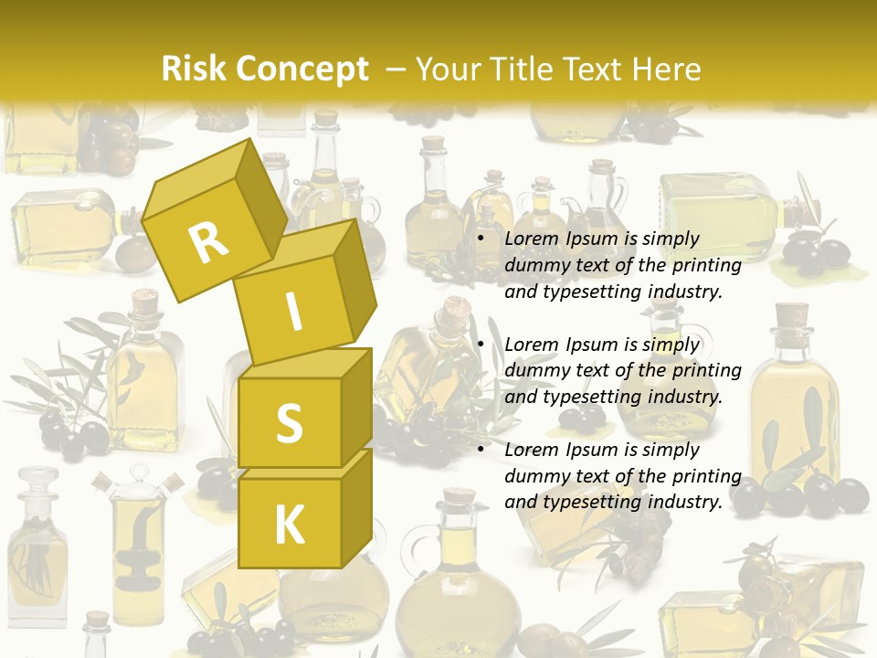 Container Ingredient Olive Oil PowerPoint Template