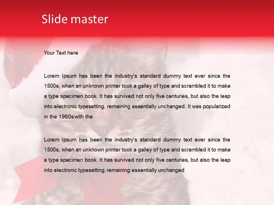 Decoration Postcard Xmas PowerPoint Template