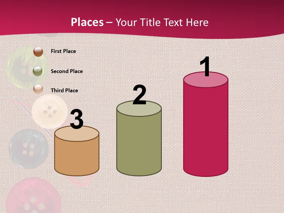 Dressmaking Blue Pin PowerPoint Template